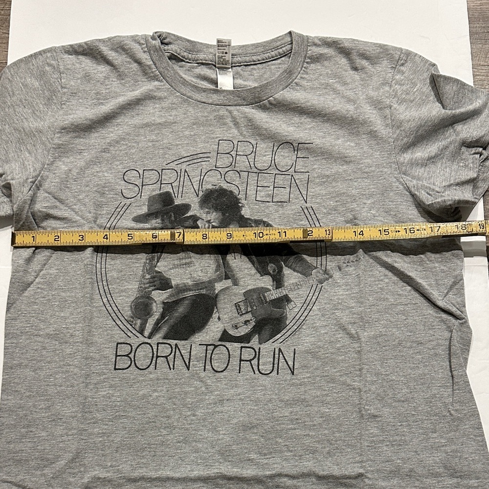 American Apparel Gray Graphic T-Shirt Bruce Springsteen Born to Run Size XL - Picture 5 of 8